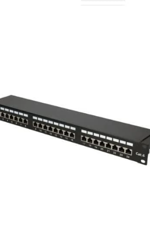 24-Port Cat6 Patch Panel – 19" Rack Mount Network Patch Panel
